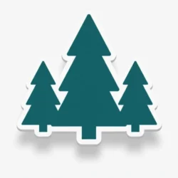 Ikona przedstawia 3 choinki